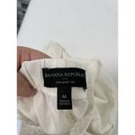 Banana Republic  Linen Blend Pull-On Straight Leg Pants Summer White size Medium Photo 4