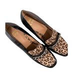 Crown & Ivy Scarlett Pump Block Heel Black Leopard Print Size 9 Photo 2