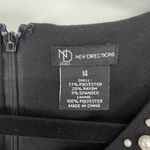 New Directions Womens Black Beaded Cocktail Eveningwear Classic Dress‎ Size 14 Photo 4