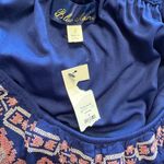 Francescas Blue Rain Off shoulder embroidered Shorts romper size Small NWT Photo 7