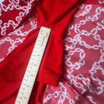 Susan Graver Red Chain Print Sleeveless Dress Large Liquid Knit Built in Shorts Photo 13