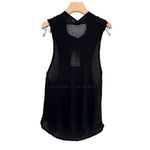 Vitamin A  NWT Women's XS Drifter Hoodie Black Open-Knit Beach Sweater Sleeveless Photo 2