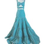 Alexis Chantalle Dress in Aqua Small New Womens Long Maxi Princess Gown Photo 3