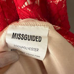 Missguided  sz M red lace halter romper‎ Photo 3