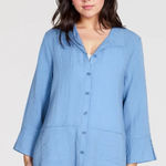 Habitat Express Solid Hidden Pocket Swing Shirt in Cornflower Size Medium Photo 0