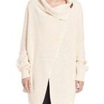 Polo Ralph Lauren Wrap Sweater knit open buckle womens Cream (medium) heavy chic Photo 1