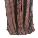 Splendid  Lumi Maroon Wide Leg Geometric Print Satin Pants Size XL Photo 5