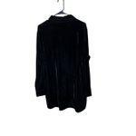 Rebecca Malone  Black Velvet Button Up‎ Blouse Size XL Photo 1