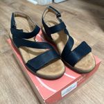 Easy Spirit  | Women's Black Fisher Wedge Sandals Photo 2