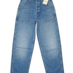 NWT Mother The Patch Pocket Private Flood in Flag Me Down Crop Jeans 25 Blue Photo 0