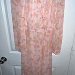 Tommy Hilfiger Paisley Chiffon Midi Dress 2 Garden Party Peasant Bishop Sleeves Photo 0