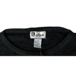 NEW Vtg Womens Crystal Kobe Black Red Roses Silk Angora Batwing Sweater 80s 90s Size L Photo 3