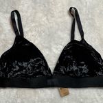 PINK by Victoria's Secret Black Velvet Bralette SZ Large Padded Photo 0