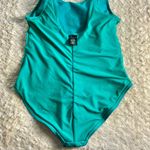 Catalina Swimwear Aquamarine One Piece Fully Lined Swimsuit Mesh Detail L 12-14 Photo 4