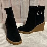 Franco Sarto NWOT Ulayna Suede Faux Fur Wedge Boots Photo 4