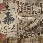 easel Plaid Crochet Cottagecore  Small NWT Lace Crochet Top 100% Cotton Fairy Photo 6