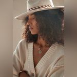 Free People  Kimi Rancher Hat Oatmeal/Rust One Size Photo 1