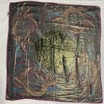 Oscar de la Renta  Scarf made in India. Multi Colored with metallic threading Photo 5