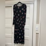 BODEN Puff Sleeve Jersey Midi Dress Black Size 6P Photo 5