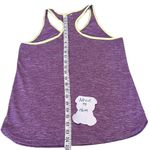 Adidas  climalite size small racer back tank top pretty purple green trim EUC Photo 2
