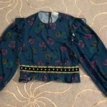 Red Valentino 🆕 | Floral Blue Blouse Size 38 Photo 0