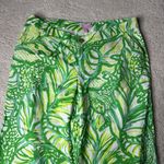 Lilly Pulitzer Women's Size 4 Lela Toucan Crop Wide Leg Tropical Green Pants Photo 1