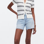 Madewell  Polo Tee in Stripe Size XXS Photo 0