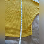 EXPRESS Umgee Top Size Large Mustard Yellow Waffle Knit Dolman Sleeve Oversized NWT Photo 5