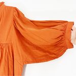 Never a Wallflower High Neck Top Burnt Orange Seersucker Top Size XL NWT Photo 4
