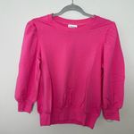 Pink Puff Sleeve Sweatshirt Photo 0