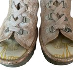 Fly London  Ylfa Gold Metallic Leather Lace Up Wedge Shoes size 35 US 5 Photo 4