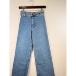 ZARA  Womens Jeans Blue Denim High Rise Wide Leg Baggy Zip Fly Medium Wash Size 2 Photo 3