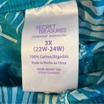 secret treasures 3X(22W-24W) Sleep Shorts Leaf Pattern Stretch Ribbon Wa… Photo 3