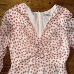 East Order Fin Apricot Floret ruched layered sheer M dress Red Size M Photo 2