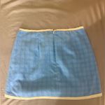 Urban Outfitters Blue Plaid Skirt with Cream Trim Size Small Photo 1
