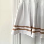 Smith Quinn White Gold Tan Double Stripe Pleated Tennis Sport Skort Skirt Small Photo 4