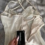 She's So Irresistible NEW Sexy Satin Cream Intimate Wear See Through Lingerie Dress Sz L Tan Size L Photo 10