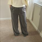 Active USA  Gray pinstriped wide leg pants. S Photo 7