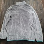 JACHS Cabin Fuzzy Fleece Snap Pullover Jacket Womens Size Small Blue Photo 2