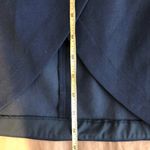 Navy Blue Asymmetrical Midi Pencil Skirt Photo 7