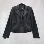 Arden B  Black Tuxedo Peak Formal Cocktail Wedding Coat Jacket Blazer Medium Photo 0