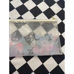 Rifle Paper Co Floral Clear Pouch Cosmetic Travel Zipper Bag floral modern boho Gold Photo 2