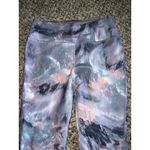 Marika Sport Purple Gray Watercolor Print Active Cropped Leggings Size 8/10‎ Photo 1