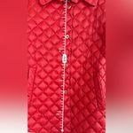 Anne Klein  Red Medium Packable Down feather Puffer lightweight Button Jacket‎ Photo 5