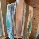 No Boundaries  gray striped open cardigan size medium (7-9)‎ Photo 0