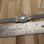 Alto Ladies Watch Crystal Embellishments Pearl Dial Stainless Weave Bracelet Photo 6