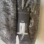 Worthington 2X Shimmering Silver Blouse Keyhole Neck Short Sleeve Satin Photo 10