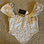 Pretty Little Thing  Floral Boned Bardot Crop Top Photo 4