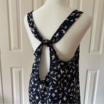 Sweet Claire - Navy Bird Print Sleeveless Tunic Shirt - Size M - USA Made Photo 2