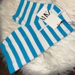 ZARA Blue And White Stripped Crop Top Photo 1